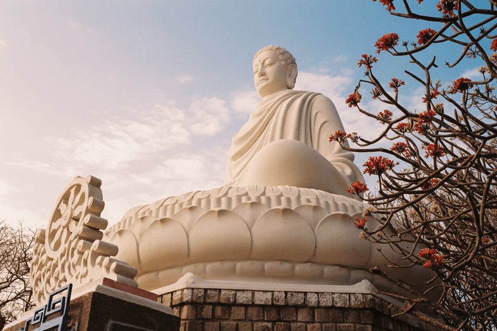 The lotus is deeply embedded in Buddhist traditions as a symbol of enlightenment and spiritual growth